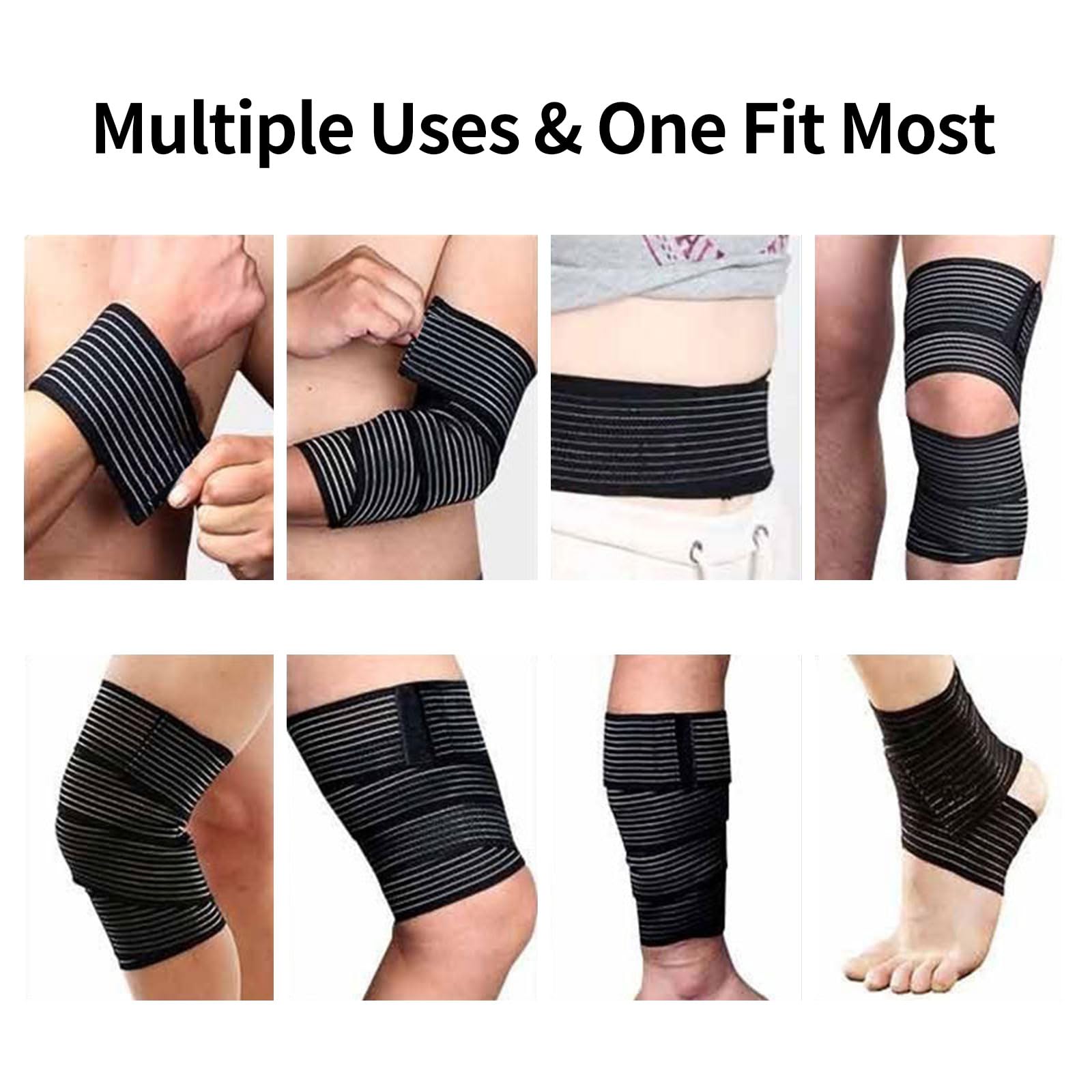 Amazon.co.jp: 圧縮包帯ラップ 膝下肢ふくらはぎサポートバンド 下肢